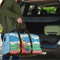 Personalised Sanma Joyeux Noel Travel Bag Proud To Be a Ni-Van Sand Drawing Art LT9 - Polynesian Pride