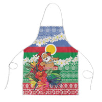 Personalised Shefa Joyeux Noel Apron Proud To Be a Ni-Van Sand Drawing Art LT9 Blue - Polynesian Pride