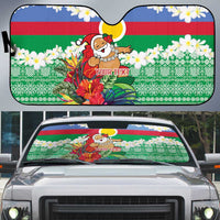 Personalised Shefa Joyeux Noel Auto Sun Shade Proud To Be a Ni-Van Sand Drawing Art LT9 Blue - Polynesian Pride