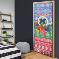 Personalised Shefa Joyeux Noel Door Cover Proud To Be a Ni-Van Sand Drawing Art LT9 - Polynesian Pride