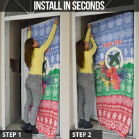 Personalised Shefa Joyeux Noel Door Cover Proud To Be a Ni-Van Sand Drawing Art LT9 - Polynesian Pride