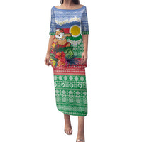 Personalised Shefa Joyeux Noel Family Matching Puletasi and Hawaiian Shirt Proud To Be a Ni-Van Sand Drawing Art - Polynesian Pride