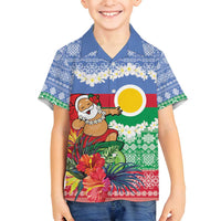 Personalised Shefa Joyeux Noel Family Matching Summer Maxi Dress and Hawaiian Shirt Proud To Be a Ni-Van Sand Drawing Art - Polynesian Pride