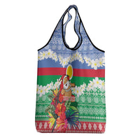 Personalised Shefa Joyeux Noel Grocery Bag Proud To Be a Ni-Van Sand Drawing Art LT9 - Polynesian Pride