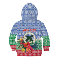 Personalised Shefa Joyeux Noel Kid Hoodie Proud To Be a Ni-Van Sand Drawing Art LT9 - Polynesian Pride