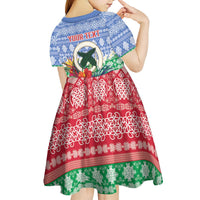 Personalised Shefa Joyeux Noel Kid Short Sleeve Dress Proud To Be a Ni-Van Sand Drawing Art LT9 - Polynesian Pride