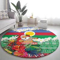 Personalised Shefa Joyeux Noel Round Carpet Proud To Be a Ni-Van Sand Drawing Art LT9 - Polynesian Pride