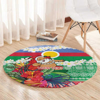 Personalised Shefa Joyeux Noel Round Carpet Proud To Be a Ni-Van Sand Drawing Art LT9 - Polynesian Pride
