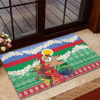 Personalised Shefa Joyeux Noel Rubber Doormat Proud To Be a Ni-Van Sand Drawing Art LT9 - Polynesian Pride
