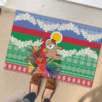 Personalised Shefa Joyeux Noel Rubber Doormat Proud To Be a Ni-Van Sand Drawing Art LT9 - Polynesian Pride