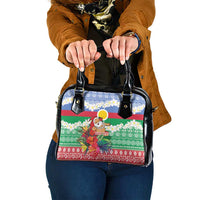 Personalised Shefa Joyeux Noel Shoulder Handbag Proud To Be a Ni-Van Sand Drawing Art - Polynesian Pride