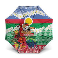 Personalised Shefa Joyeux Noel Umbrella Proud To Be a Ni-Van Sand Drawing Art LT9 One Size Folded 11.42 inch Opened Diameter 37.4 inch Blue - Polynesian Pride