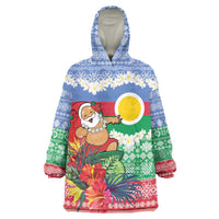 Personalised Shefa Joyeux Noel Wearable Blanket Hoodie Proud To Be a Ni-Van Sand Drawing Art - Polynesian Pride