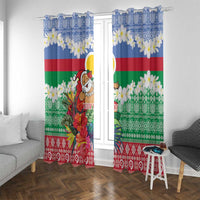 Personalised Shefa Joyeux Noel Window Curtain Proud To Be a Ni-Van Sand Drawing Art - Polynesian Pride