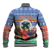 Personalised Tafea Joyeux Noel Baseball Jacket Proud To Be a Ni-Van Sand Drawing Art LT9 - Polynesian Pride