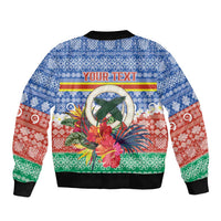 Personalised Tafea Joyeux Noel Bomber Jacket Proud To Be a Ni-Van Sand Drawing Art - Polynesian Pride