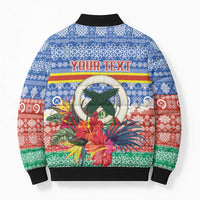Personalised Tafea Joyeux Noel Bomber Puffer Jacket Proud To Be a Ni-Van Sand Drawing Art LT9 - Polynesian Pride