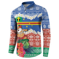 Personalised Tafea Joyeux Noel Button Sweatshirt Proud To Be a Ni-Van Sand Drawing Art LT9 - Polynesian Pride