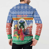 Personalised Tafea Joyeux Noel Button Sweatshirt Proud To Be a Ni-Van Sand Drawing Art LT9 - Polynesian Pride