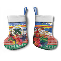 Personalised Tafea Joyeux Noel Christmas Stocking Proud To Be a Ni-Van Sand Drawing Art - Polynesian Pride