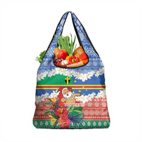 Personalised Tafea Joyeux Noel Grocery Bag Proud To Be a Ni-Van Sand Drawing Art LT9 1-pack One Size Blue - Polynesian Pride