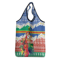 Personalised Tafea Joyeux Noel Grocery Bag Proud To Be a Ni-Van Sand Drawing Art LT9 - Polynesian Pride