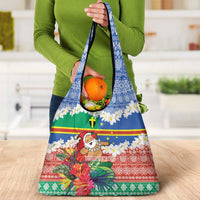 Personalised Tafea Joyeux Noel Grocery Bag Proud To Be a Ni-Van Sand Drawing Art LT9 - Polynesian Pride