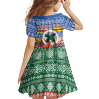 Personalised Tafea Joyeux Noel Kid Short Sleeve Dress Proud To Be a Ni-Van Sand Drawing Art LT9 - Polynesian Pride