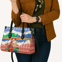 Personalised Tafea Joyeux Noel Leather Bag Proud To Be a Ni-Van Sand Drawing Art LT9 - Polynesian Pride