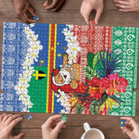 Personalised Tafea Joyeux Noel Puzzle Proud To Be a Ni-Van Sand Drawing Art LT9 - Polynesian Pride