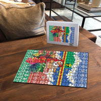 Personalised Tafea Joyeux Noel Puzzle Proud To Be a Ni-Van Sand Drawing Art LT9 - Polynesian Pride