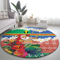 Personalised Tafea Joyeux Noel Round Carpet Proud To Be a Ni-Van Sand Drawing Art LT9 - Polynesian Pride
