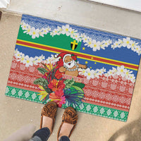 Personalised Tafea Joyeux Noel Rubber Doormat Proud To Be a Ni-Van Sand Drawing Art LT9 - Polynesian Pride