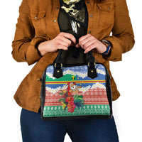 Personalised Tafea Joyeux Noel Shoulder Handbag Proud To Be a Ni-Van Sand Drawing Art - Polynesian Pride