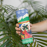 Personalised Tafea Joyeux Noel Skinny Tumbler Proud To Be a Ni-Van Sand Drawing Art LT9 - Polynesian Pride