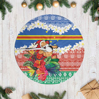Tafea Joyeux Noel Tree Skirt Proud To Be a Ni-Van Sand Drawing Art LT9 Casual Blue - Polynesian Pride