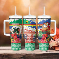 Personalised Tafea Joyeux Noel Tumbler With Handle Proud To Be a Ni-Van Sand Drawing Art - Polynesian Pride