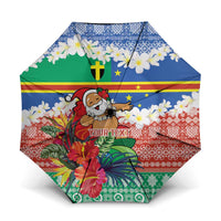 Personalised Tafea Joyeux Noel Umbrella Proud To Be a Ni-Van Sand Drawing Art LT9 One Size Folded 11.42 inch Opened Diameter 37.4 inch Blue - Polynesian Pride