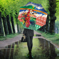 Personalised Tafea Joyeux Noel Umbrella Proud To Be a Ni-Van Sand Drawing Art LT9 - Polynesian Pride
