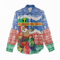 Personalised Tafea Joyeux Noel Women Casual Shirt Proud To Be a Ni-Van Sand Drawing Art - Polynesian Pride