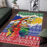 Personalised Torba Joyeux Noel Area Rug Proud To Be a Ni-Van Sand Drawing Art - Polynesian Pride