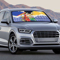 Personalised Torba Joyeux Noel Auto Sun Shade Proud To Be a Ni-Van Sand Drawing Art LT9 - Polynesian Pride