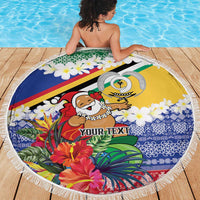 Personalised Torba Joyeux Noel Beach Blanket Proud To Be a Ni-Van Sand Drawing Art LT9 - Polynesian Pride