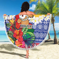 Personalised Torba Joyeux Noel Beach Blanket Proud To Be a Ni-Van Sand Drawing Art LT9 - Polynesian Pride