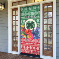 Personalised Torba Joyeux Noel Door Cover Proud To Be a Ni-Van Sand Drawing Art LT9 - Polynesian Pride