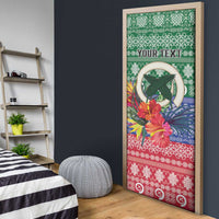 Personalised Torba Joyeux Noel Door Cover Proud To Be a Ni-Van Sand Drawing Art LT9 - Polynesian Pride