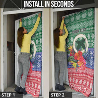 Personalised Torba Joyeux Noel Door Cover Proud To Be a Ni-Van Sand Drawing Art LT9 - Polynesian Pride