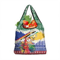 Personalised Torba Joyeux Noel Grocery Bag Proud To Be a Ni-Van Sand Drawing Art LT9 1-pack One Size Green - Polynesian Pride