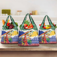 Personalised Torba Joyeux Noel Grocery Bag Proud To Be a Ni-Van Sand Drawing Art LT9 3-pack One Size Green - Polynesian Pride