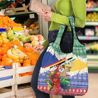 Personalised Torba Joyeux Noel Grocery Bag Proud To Be a Ni-Van Sand Drawing Art LT9 - Polynesian Pride